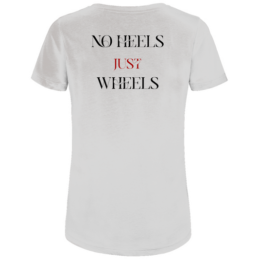 NO HEELS JUST WHEELS - Bikershirt für Damen