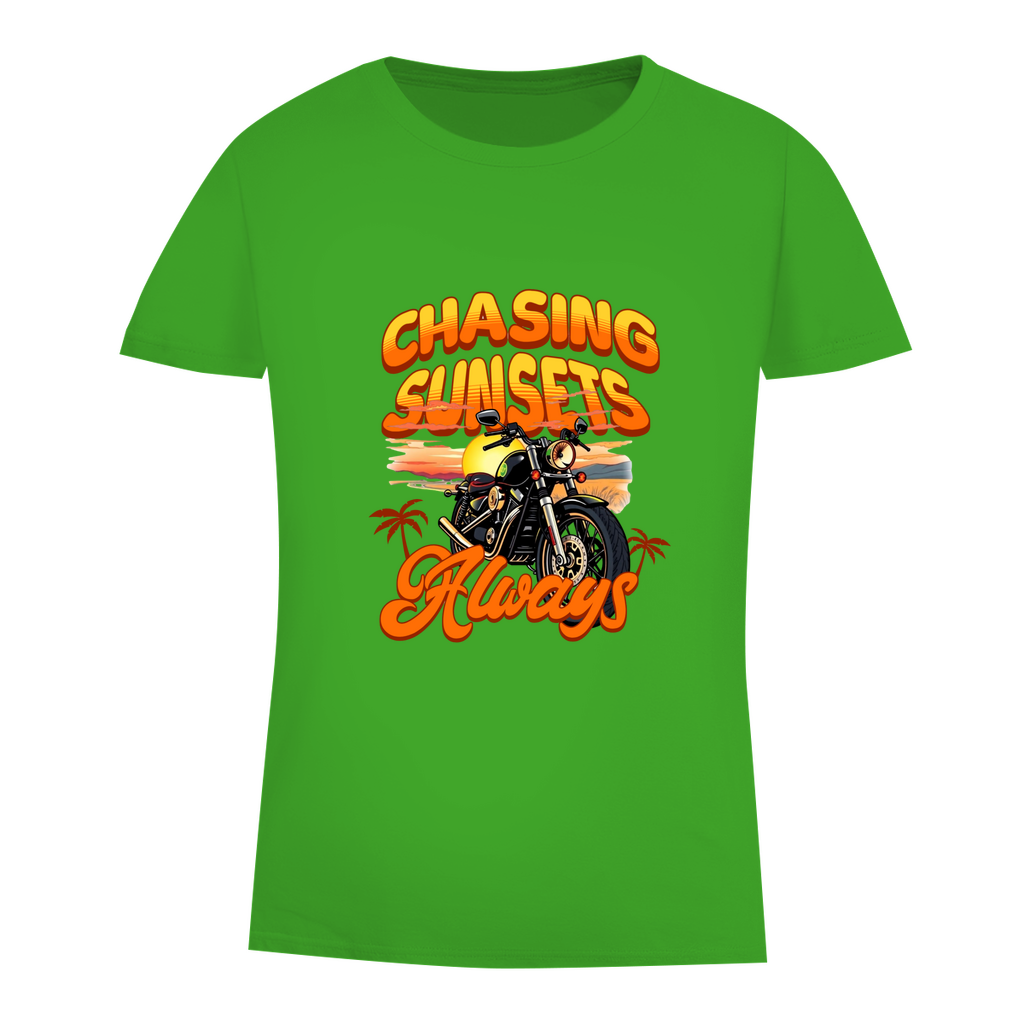 CHASING SUNSETS ALWAYS - Biker T-Shirt für Frauen