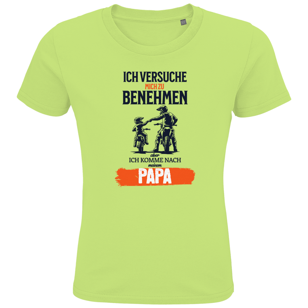 ICH VERSUCHE MICH ZU BENEHMEN, ABER ... - T-Shirt für coole Biker Kids