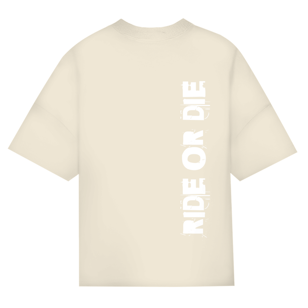 RIDE OR DIE Oversized Biker Shirt Frauen