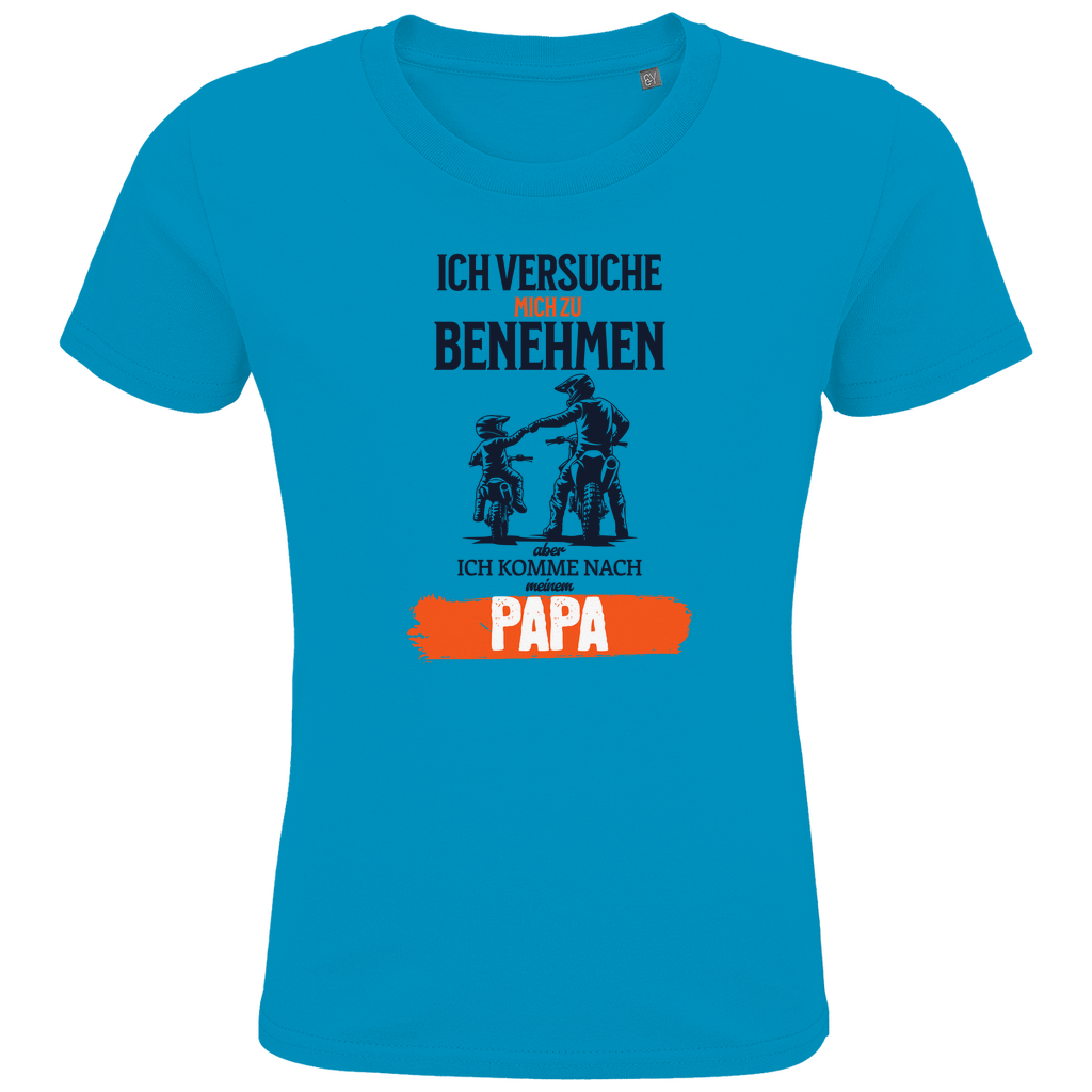ICH VERSUCHE MICH ZU BENEHMEN, ABER ... - T-Shirt für coole Biker Kids