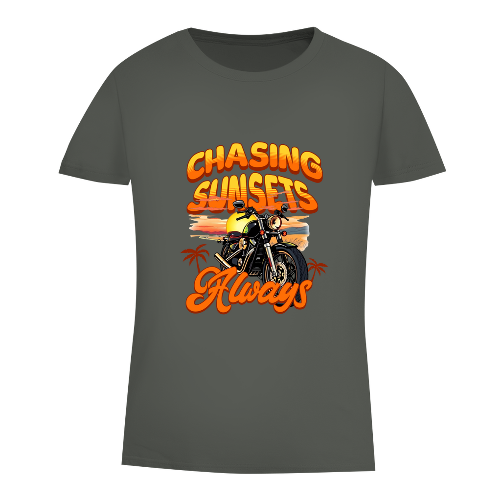 CHASING SUNSETS ALWAYS - Biker T-Shirt für Frauen