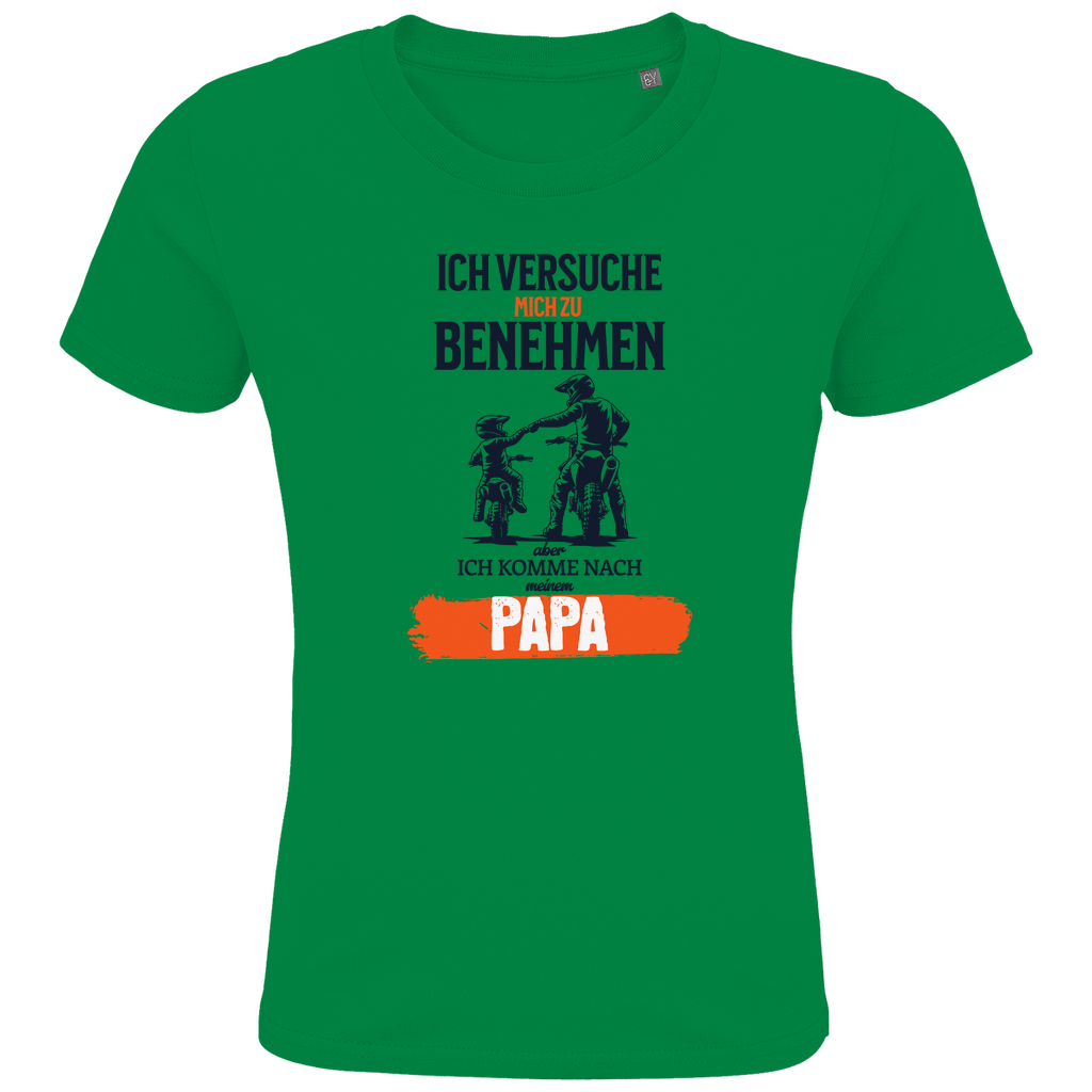 ICH VERSUCHE MICH ZU BENEHMEN, ABER ... - T-Shirt für coole Biker Kids
