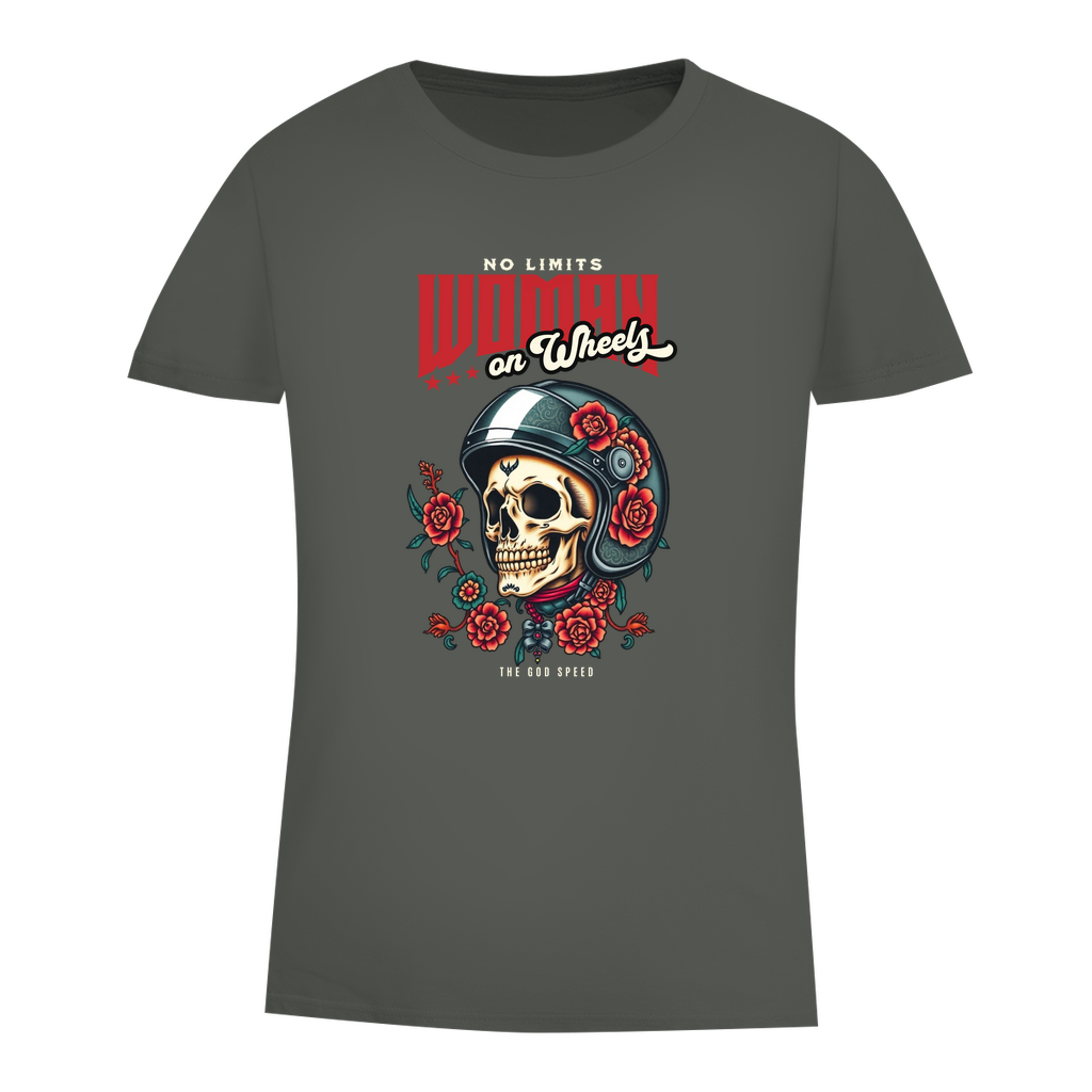 WOMAN ON WHEELS - Damen Biker T-Shirt