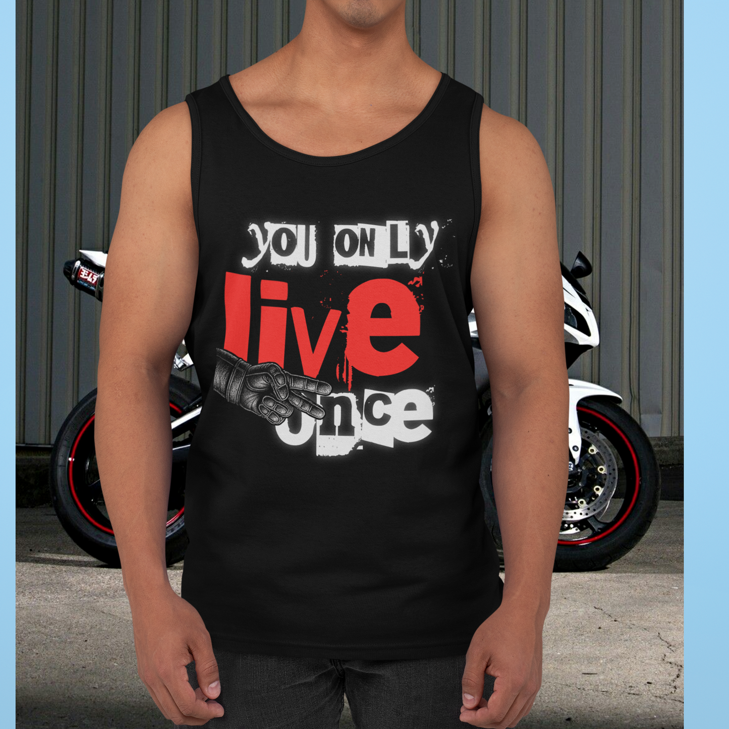 YOU ONLY LIVE ONCE - Herren Biker Tank Top