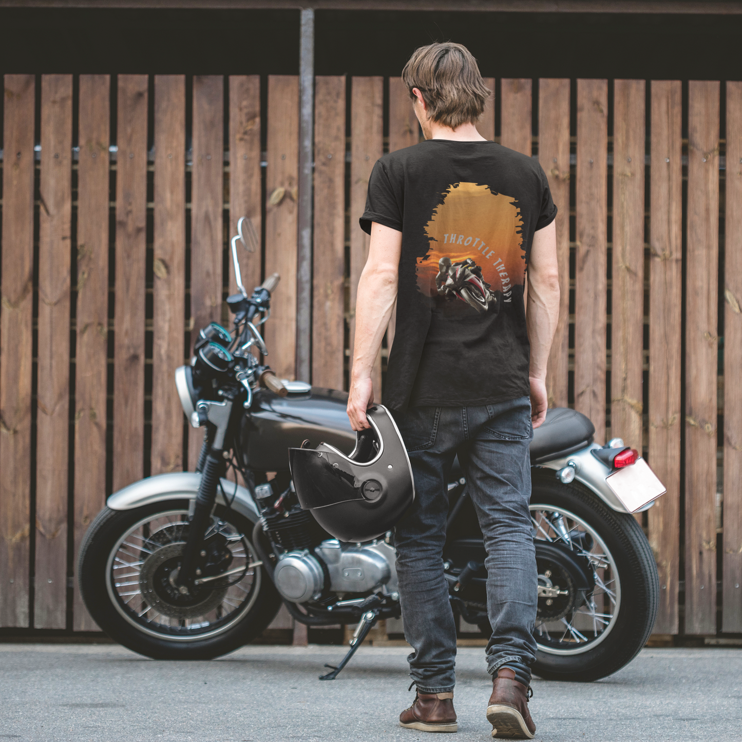 THROTTLE THERAPIE - Premium Biker T-Shirt