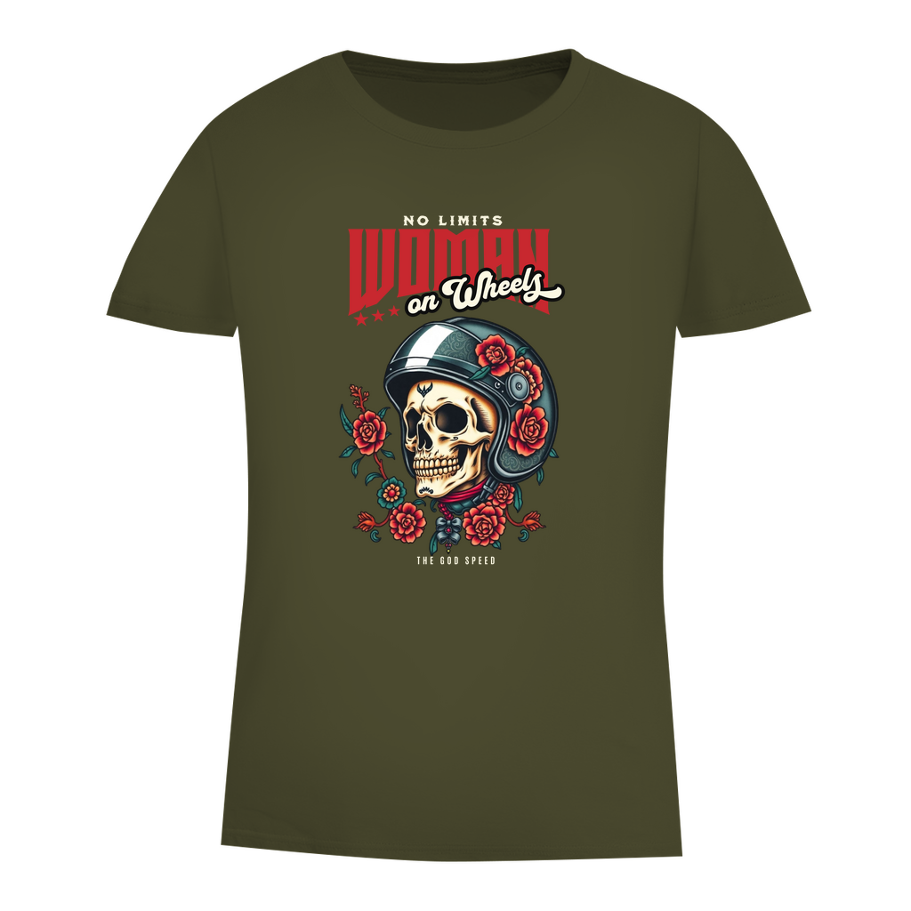 WOMAN ON WHEELS - Damen Biker T-Shirt