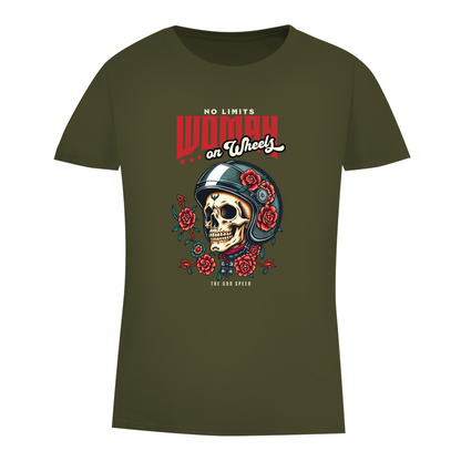 WOMAN ON WHEELS - Damen Biker T-Shirt