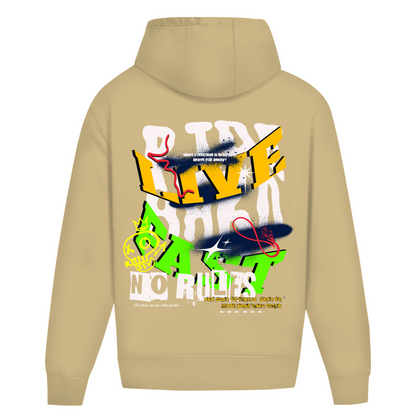 RIDE HARD LIVE FAST NO RULES - Oversize Biker Hoodie ohne Kordel