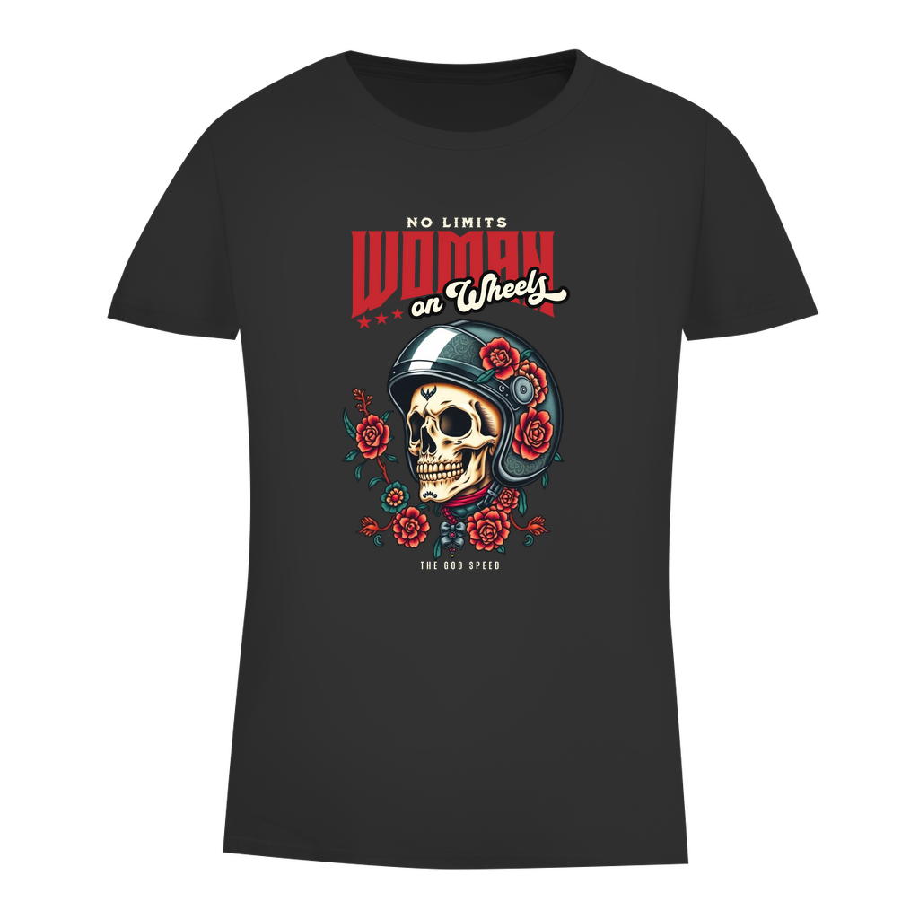 WOMAN ON WHEELS - Damen Biker T-Shirt