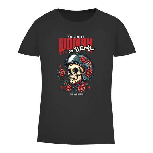 WOMAN ON WHEELS - Damen Biker T-Shirt