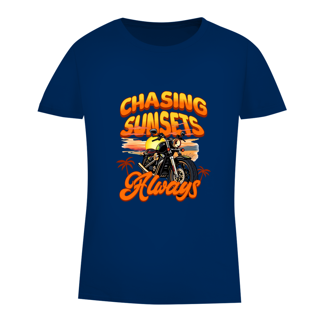 CHASING SUNSETS ALWAYS - Biker T-Shirt für Frauen