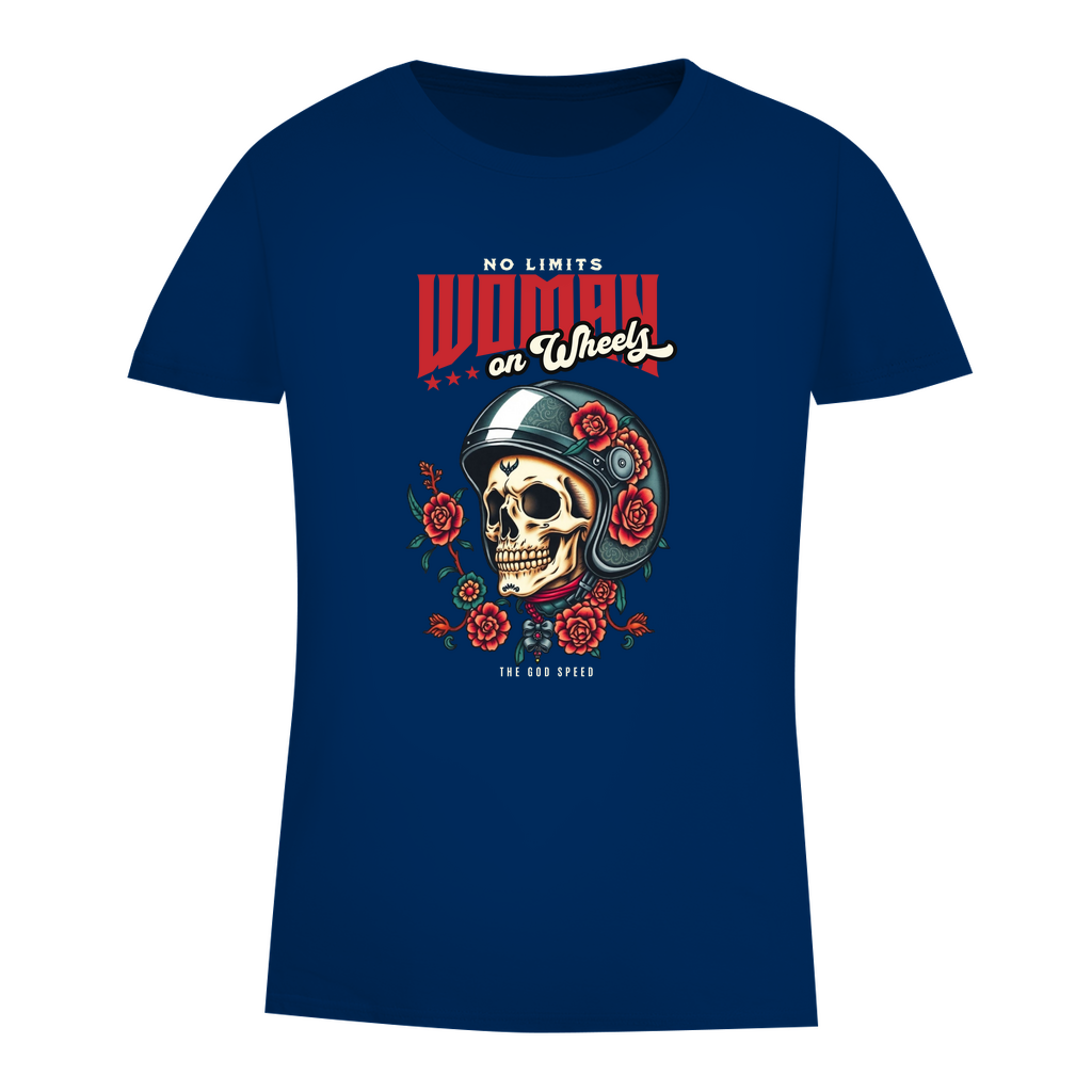 WOMAN ON WHEELS - Damen Biker T-Shirt