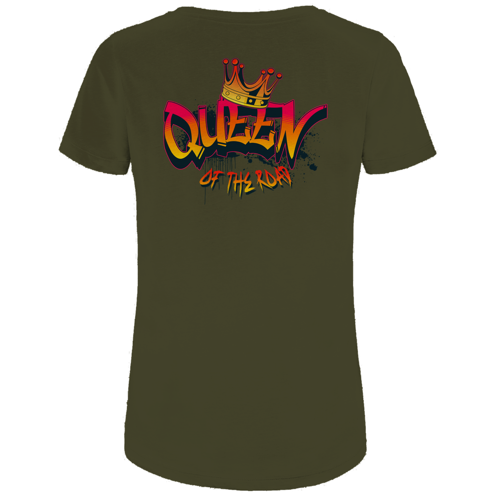 QUEEN OF THE ROAD - Damen Biker T-Shirt