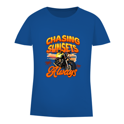 CHASING SUNSETS ALWAYS - Biker T-Shirt für Frauen
