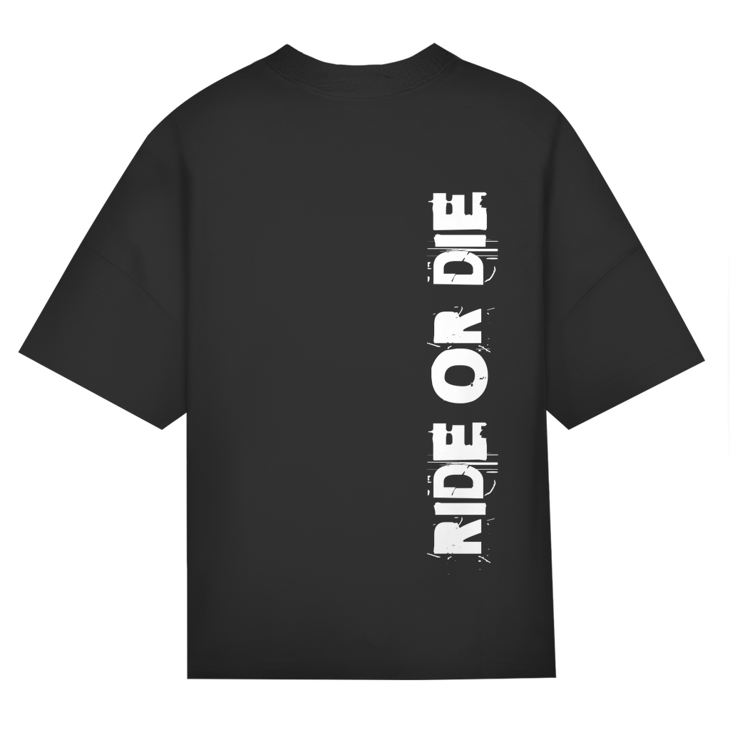 RIDE OR DIE Oversized Biker Shirt Frauen