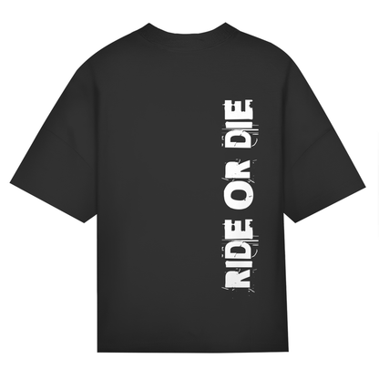 RIDE OR DIE Oversized Biker Shirt Frauen