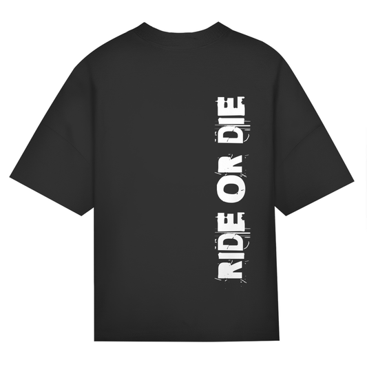 RIDE OR DIE Oversized Biker Shirt Frauen