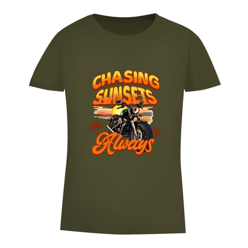 CHASING SUNSETS ALWAYS - Biker T-Shirt für Frauen