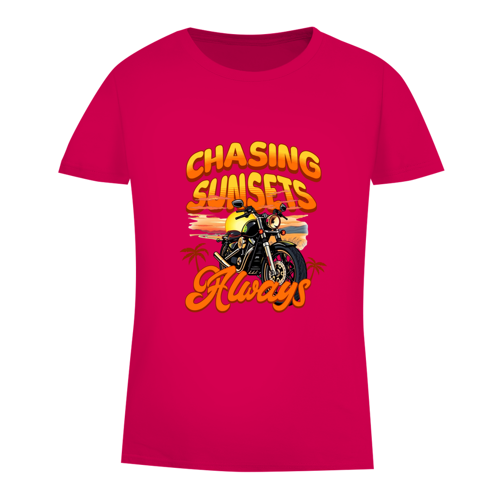 CHASING SUNSETS ALWAYS - Biker T-Shirt für Frauen