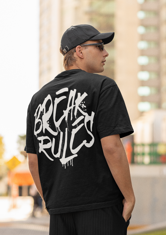 BREAK RULES - Oversized Herren Biker T-Shirt