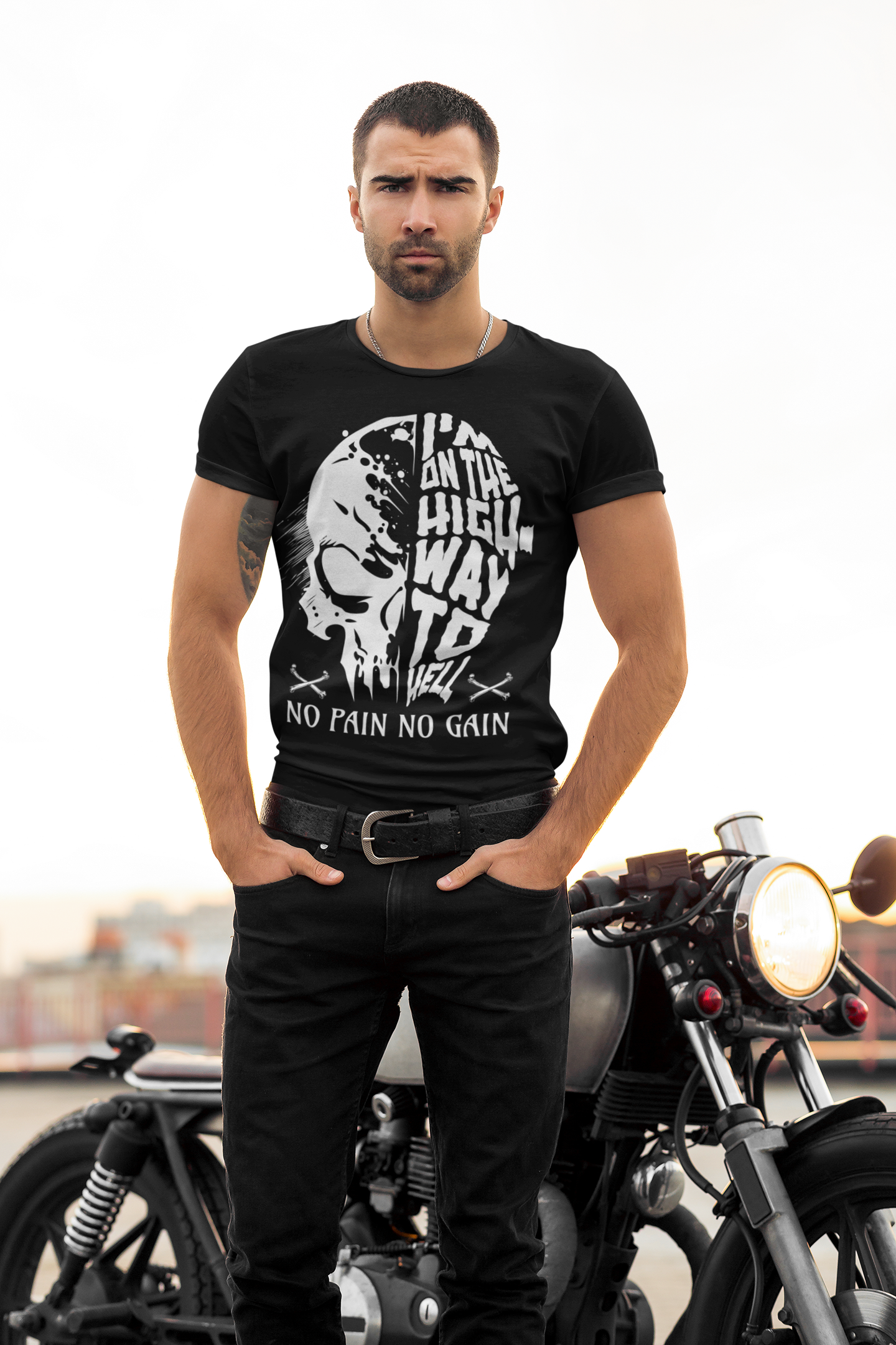 I'M ON THE HIGHWAY TO HELL - Bikershirt für Herren