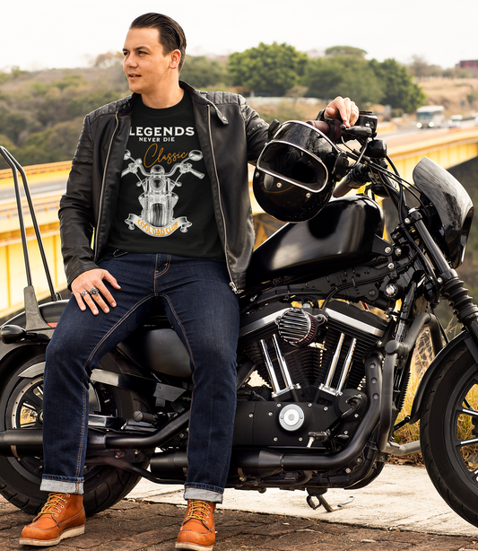 LEGENDS NEVER DIE COOL DAD CLUB - Premium Biker T-Shirt