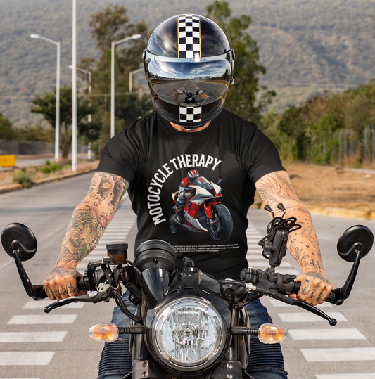 MOTOCYCLE THERAPIE - Premium Biker T-Shirt