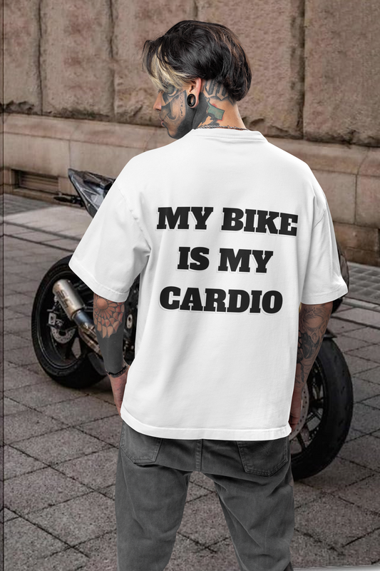 MY BIKE IS MY CARDIO - Oversized Herren T-Shirt