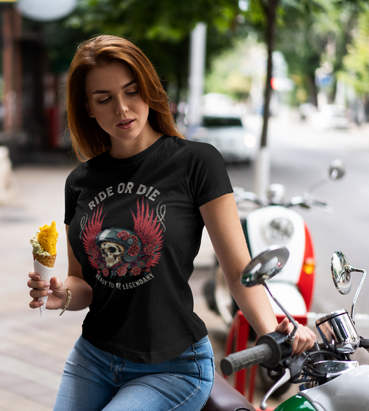 RIDE OR DIE - Damen Biker T-Shirt