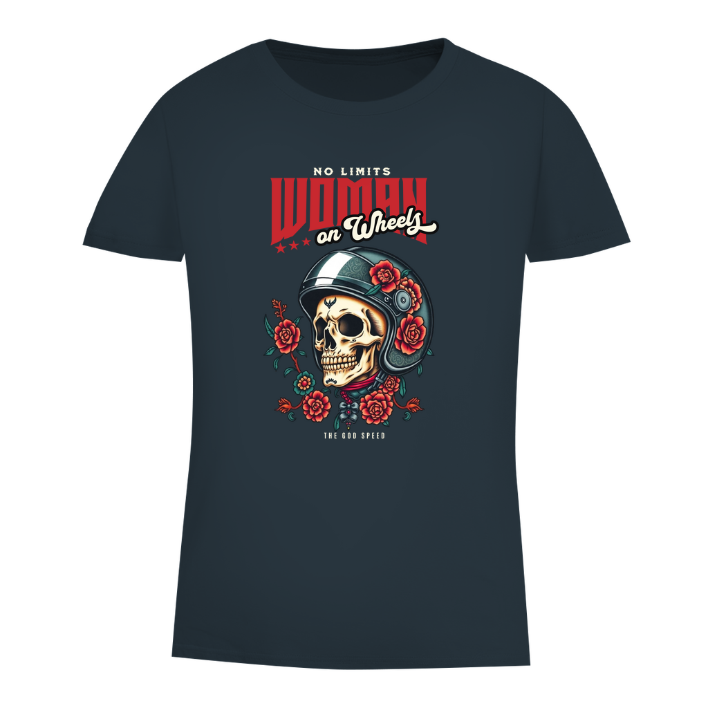WOMAN ON WHEELS - Damen Biker T-Shirt
