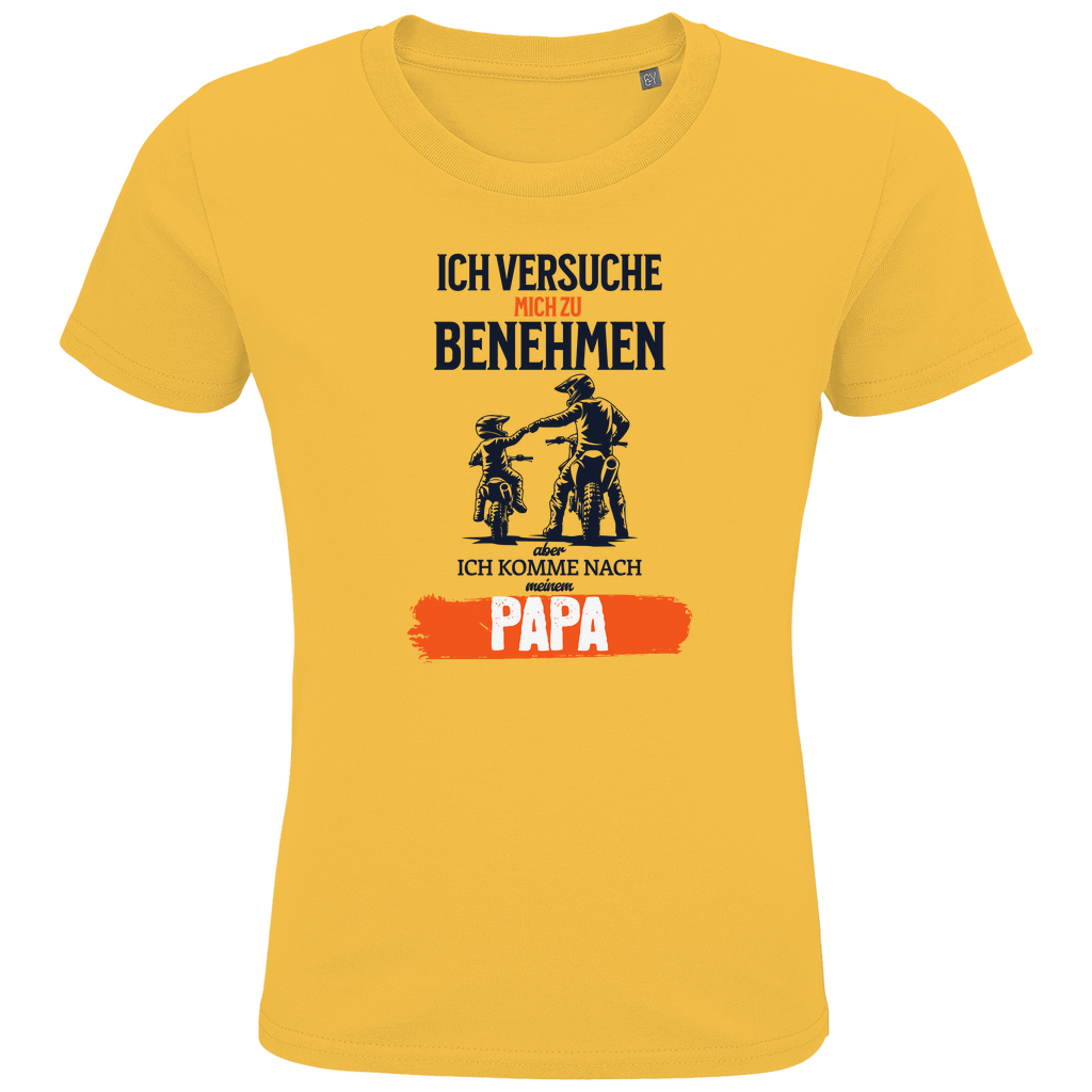 ICH VERSUCHE MICH ZU BENEHMEN, ABER ... - T-Shirt für coole Biker Kids