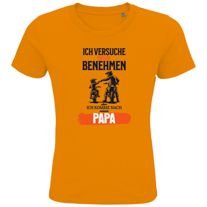 ICH VERSUCHE MICH ZU BENEHMEN, ABER ... - T-Shirt für coole Biker Kids