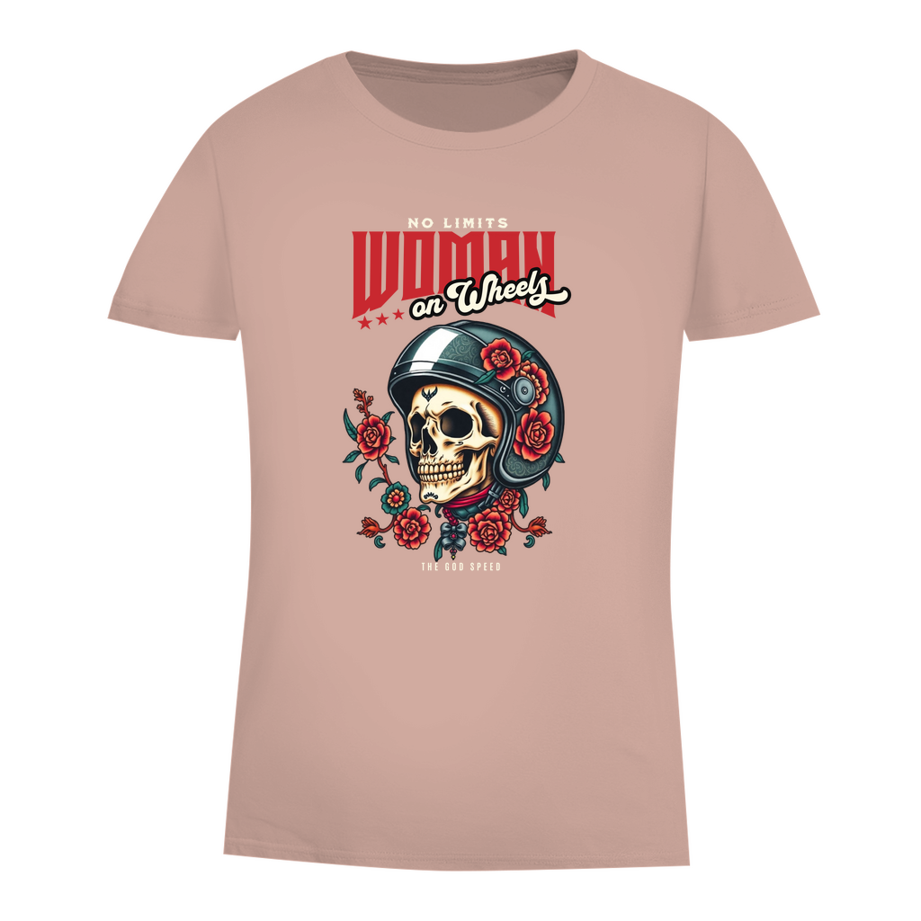WOMAN ON WHEELS - Damen Biker T-Shirt