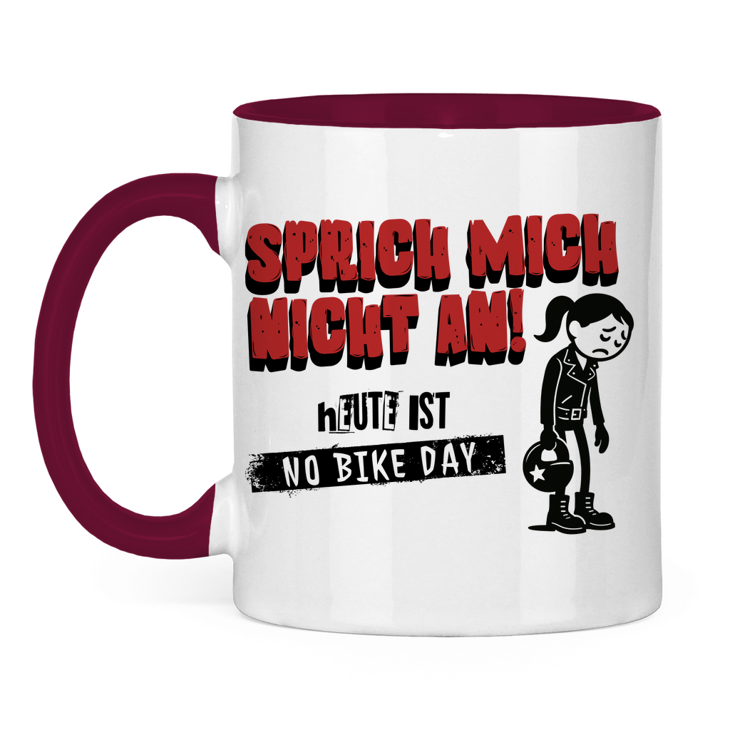 NO BIKE DAY FRAU - Tasse zweifarbig