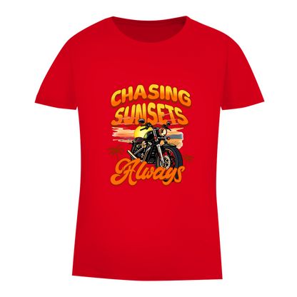 CHASING SUNSETS ALWAYS - Biker T-Shirt für Frauen