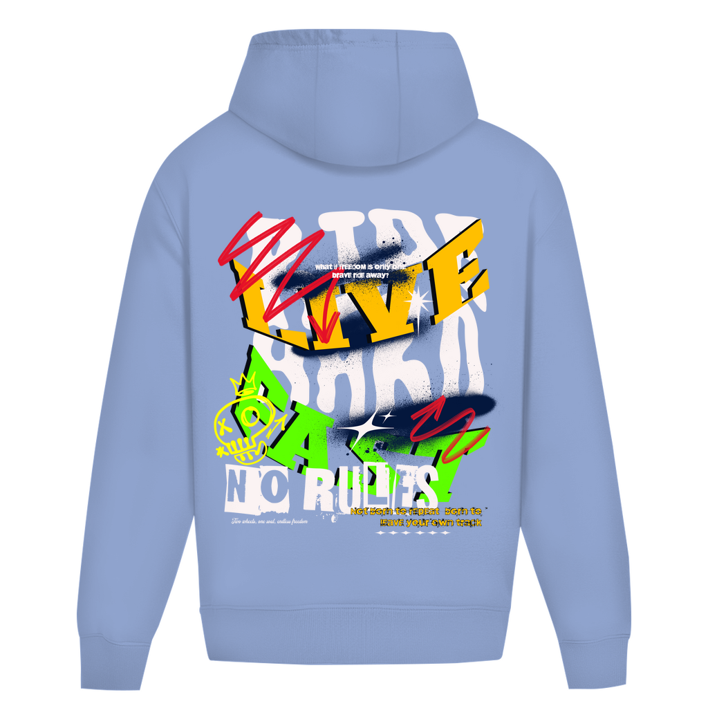 RIDE HARD LIVE FAST NO RULES - Oversize Hoodie ohne Kordel