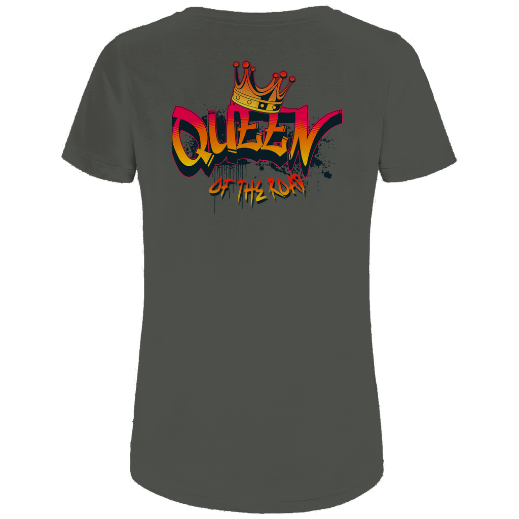 QUEEN OF THE ROAD - Damen Biker T-Shirt
