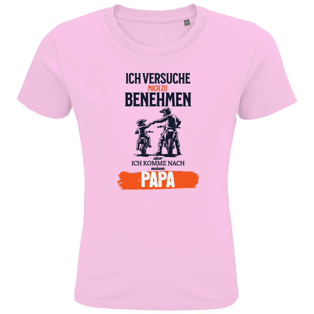 ICH VERSUCHE MICH ZU BENEHMEN, ABER ... - T-Shirt für coole Biker Kids