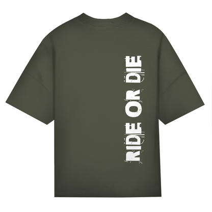 RIDE OR DIE Oversized Biker Shirt Frauen