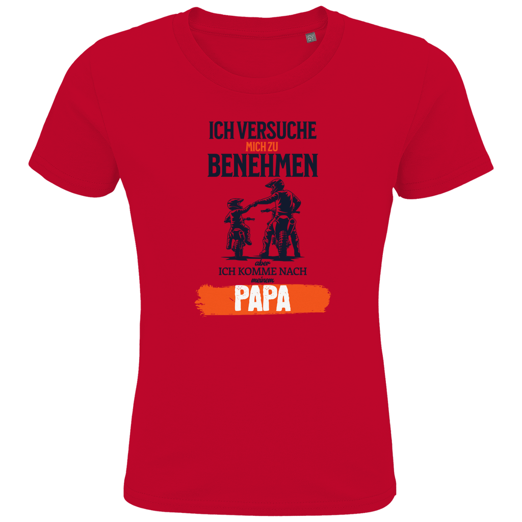 ICH VERSUCHE MICH ZU BENEHMEN, ABER ... - T-Shirt für coole Biker Kids