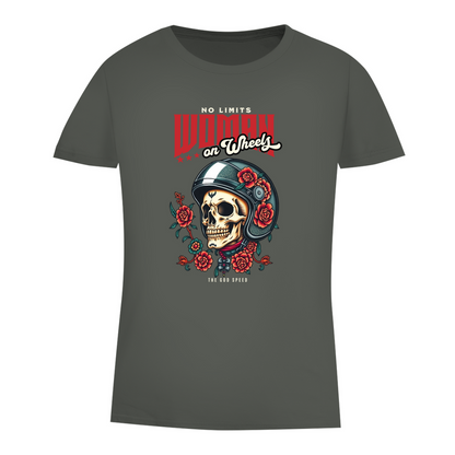 WOMAN ON WHEELS - Damen Biker T-Shirt
