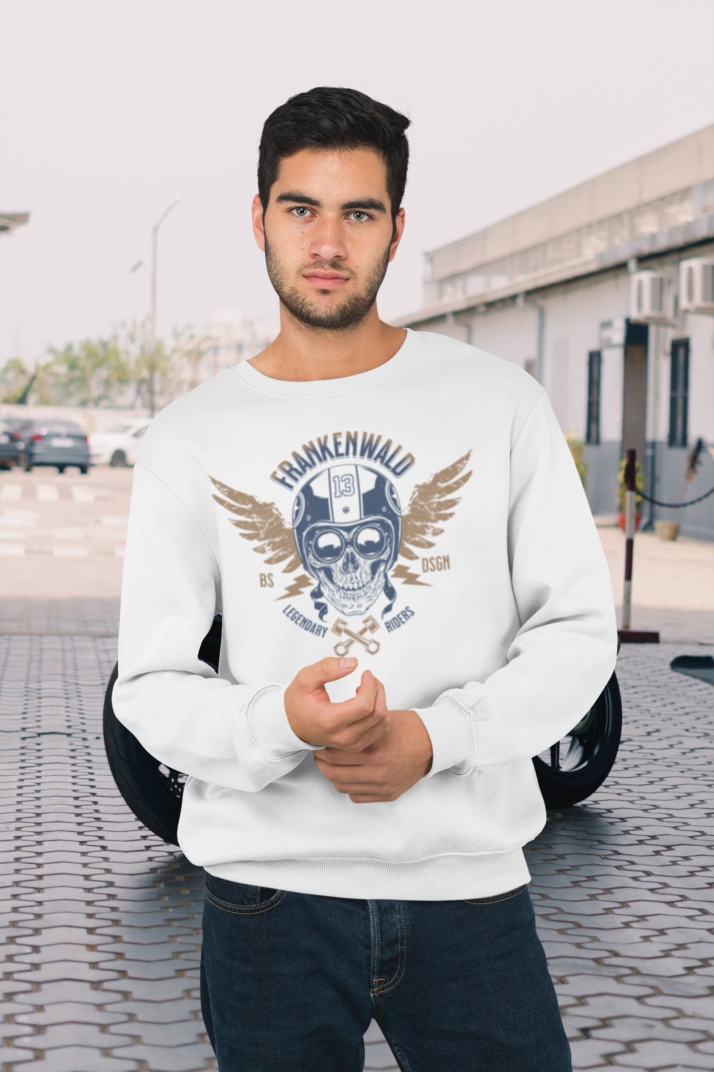 FRANKENWALD LEGENDARY RIDERS - Premium Organic Biker-Sweatshirt