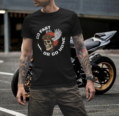 GO FAST OR GO HOME - Herren Biker T-Shirt