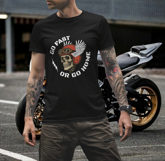 GO FAST OR GO HOME - Herren Biker T-Shirt