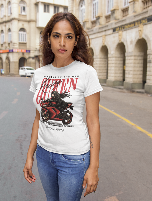 RACING QUEEN - Biker T-Shirt für Frauen