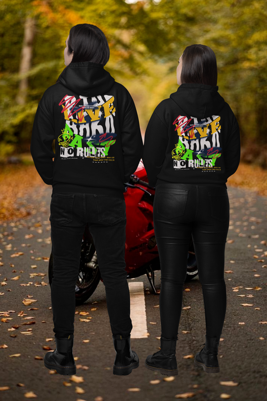 RIDE HARD LIVE FAST NO RULES - Oversize Hoodie ohne Kordel