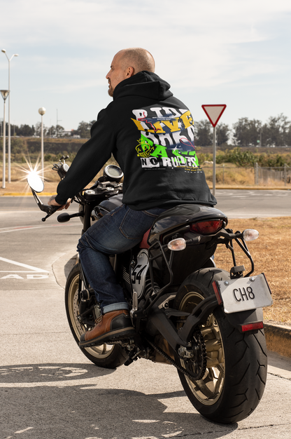 RIDE HARD LIVE FAST NO RULES - Oversize Biker Hoodie ohne Kordel
