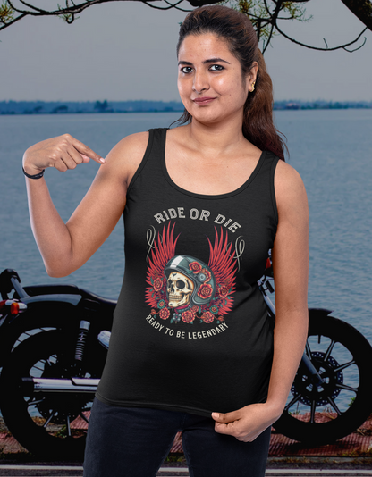 RIDE OR DIE - Damen Biker Tank Top