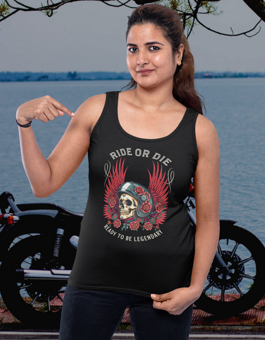 RIDE OR DIE - Damen Biker Tank Top